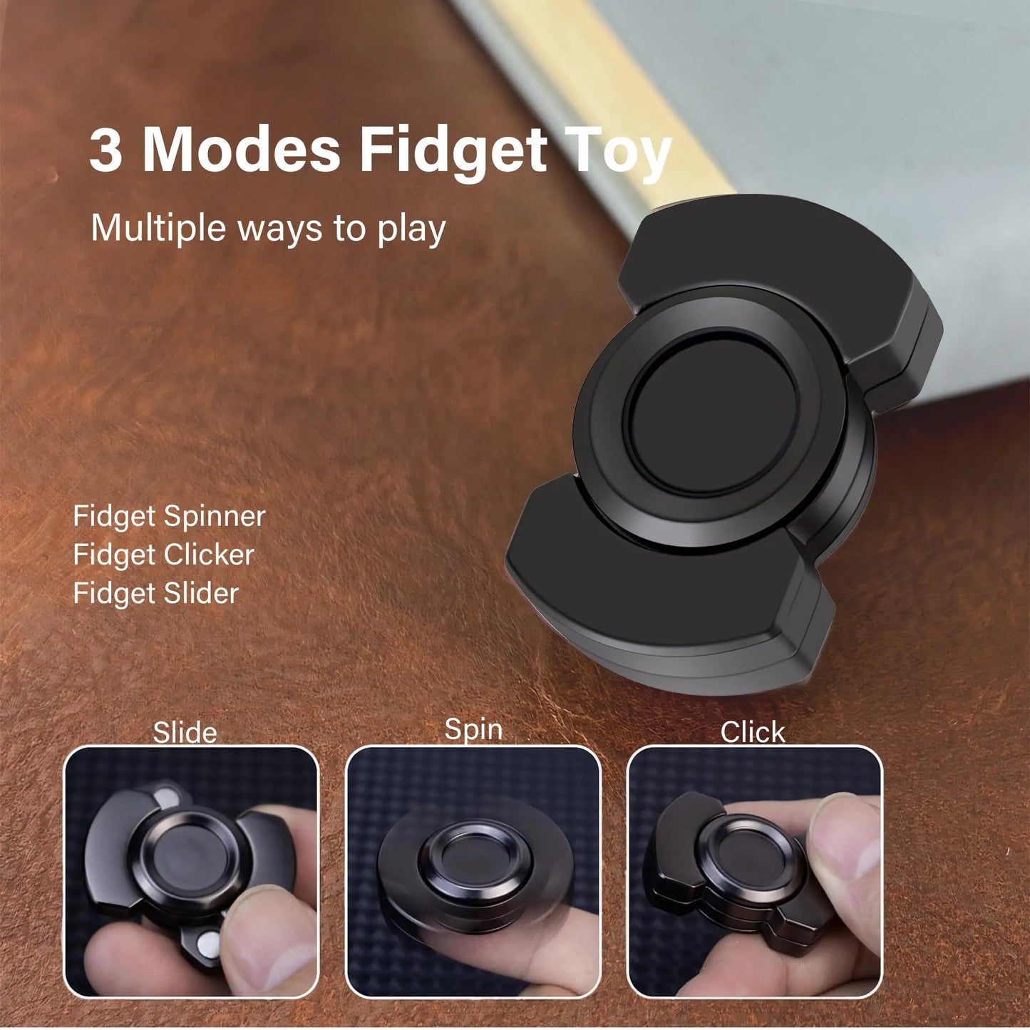 Multiple Play Magnetic Slider Fidget Spinner EDC Adult Fidget Toys Anti Stress Hand Spinner ADHD Anxiety Autism Stress Relief