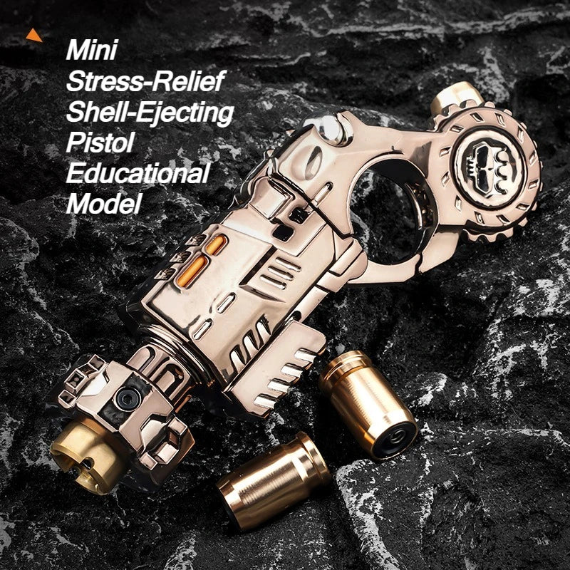 Metal Alloy Shell-Ejecting Toy Pistol Set Fun Shooting Sensory Toy Stress Relief EDC Office Desk Gadget Gift for Boys Adults