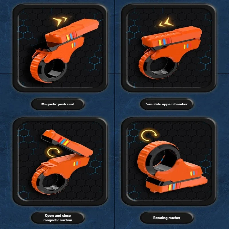 Rotary Finger Sliders Fidget Toy Office Pressure Relief Slider Ratchet Finger Fidget 3D Printed Fidegt Toys Fingertip Textured